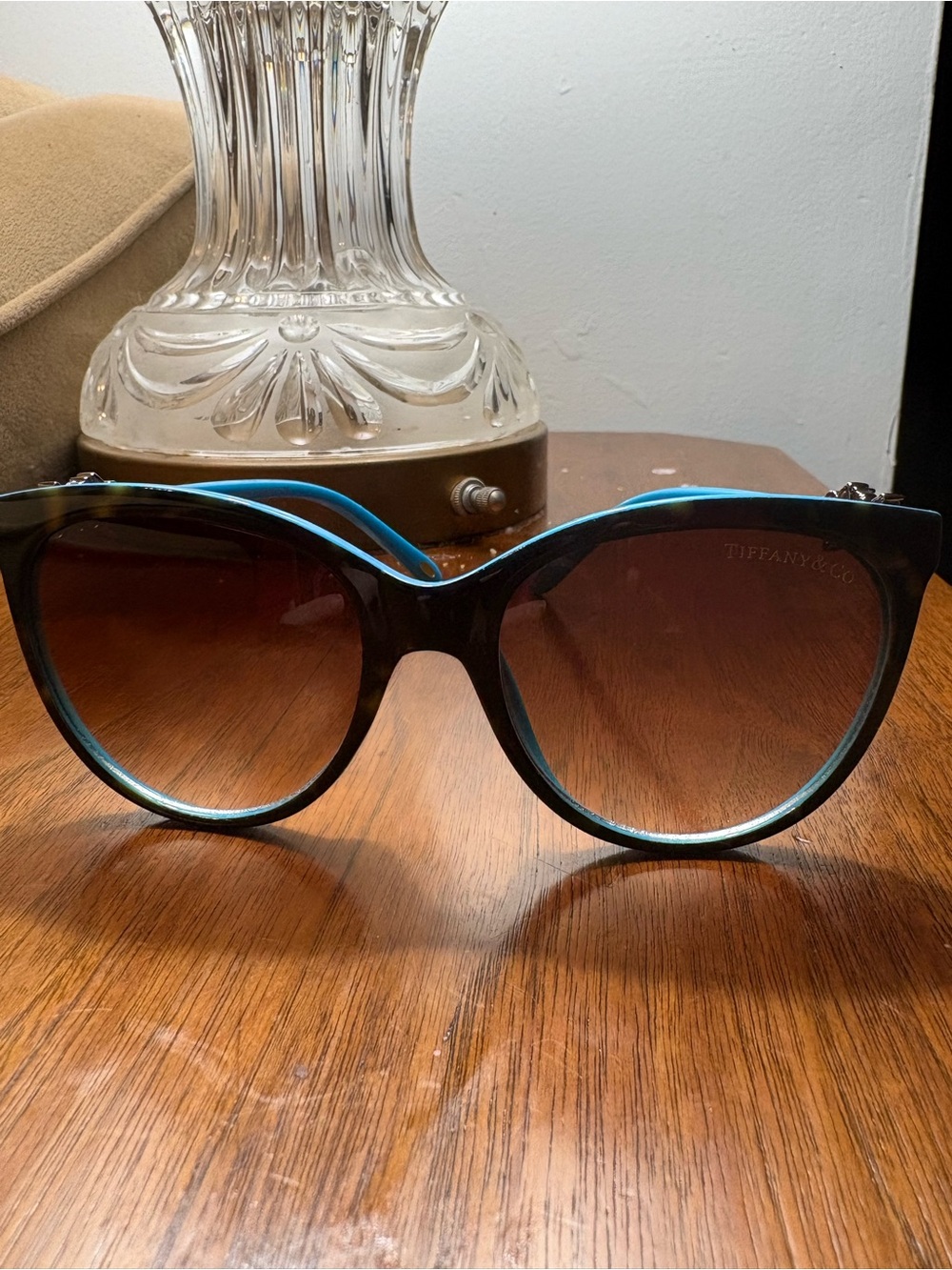 Tiffany & Co. Black & Blue Cat-Eye Sunglasses - Picture 8 of 8